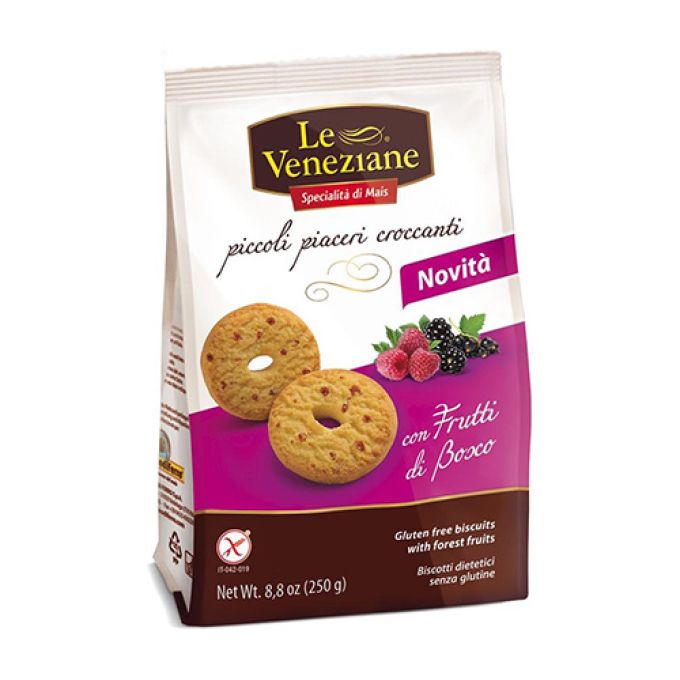 Le Veneziane Biscuits Sans Gluten avec des Baies - 250g