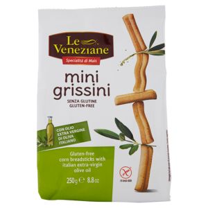 Le Veneziane Mini Grissini mit nativem Olivenöl extra Glutenfrei - 250g