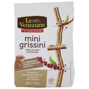 Le Veneziane Mini Grissini mit Amaranth und ganzer Buchweizen Glutenfrei - 250g